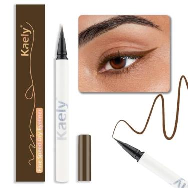 Imagem de evpct 1 conjunto de delineador líquido de delineador de olhos marrom à prova d'água de longa duração, ultra-fino, secagem rápida, colorido, delineador líquido lapiz delineador de olhos contra a água