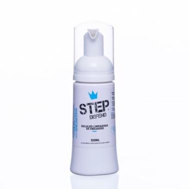 Imagem de Step Defend Limpador de Tênis em Espuma, 50ml, Fórmula Natural, Solução Limpadora para Calçados