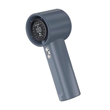 Imagem de Ｂｅｓｇａ Fã de mão de mão 100 velocidades Mini fã ajustável Fan de refrigeração de ar pessoal Display Digital para escritório, esportes ao ar livre, Azul