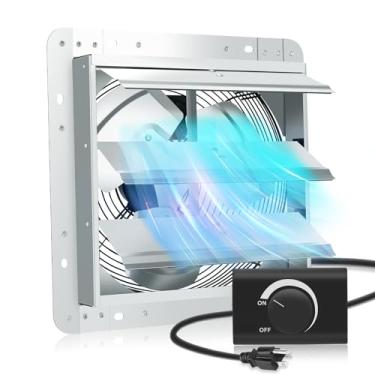 Imagem de FAREAST Exaustor De Garagem De 12 Polegadas, Montado Na Parede, Com Veneziana Automática, Exaustor De Parede Com Controlador De Velocidade Ajustável, 1130 Cfm, Para Celeiro, Galpão, Galinheiro, Ven