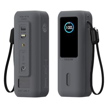 Imagem de SIKAI CASE Capa De Silicone Para Carregador Portátil Anker (25.000 Mah, 165 W), Furo Para Porca De 1/4", Armazenamento Para Cartão Sd/Sim, Proteção De Tela E À Prova De Poeira, Capa Protetora Para V