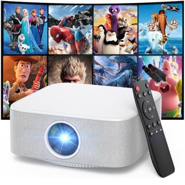 Imagem de NICPOW Miniprojetor Portátil Com Foco Elétrico, Projetor Full Hd 1080P, Projetor De Filmes Bluetooth Com Distorção Trapezoidal Automática, Bluetooth Bidirecional, Ideal Para Uso Interno E Externo, B