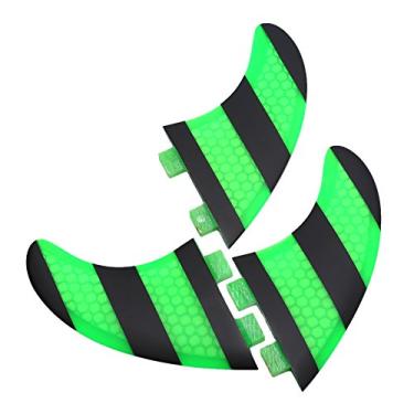 Imagem de Surfboard Wins Thruster Conjunto de alto desempenho Fibra de vidro verde preto fcs g5 barbatils de surf para curtoboard Funboard Longboard 3pcs 11,7cm