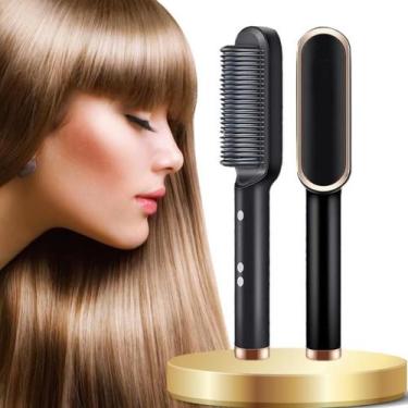 Imagem de Escova Alisadora Secador, Chapinha e Modelador de Cachos Bivolt Hair P