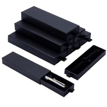 Imagem de BENECREAT Caixa de presente de caneta preta, caixa de papelão vazia com almofada para caneta, caixa de gaveta de armazenamento de caneta, embalagem de presente, caixa de apresentação de lembrança