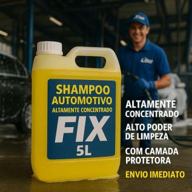 Imagem de Shampoo Automotivo para Carros e Motos c Cera 5 Litros Concentrado - F