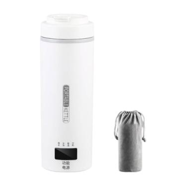 Imagem de DimyFew Viagem de carro de viagem chaleira USB Viagem portátil versátil com bolsa de armazenamento garrafa de água de chá para viagens para viagens para casa