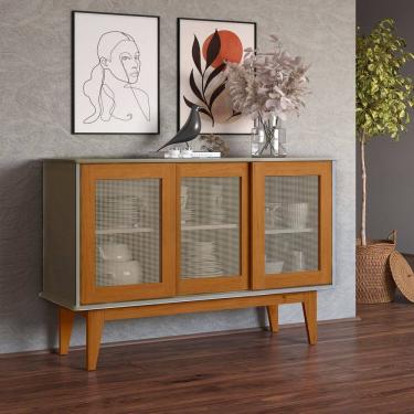 Imagem de Buffet para Sala de Jantar 3 Portas Vintage Gianduia/Marrom