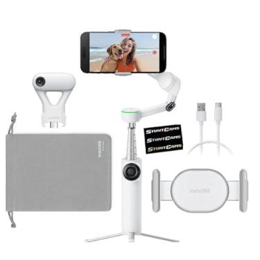 Imagem de Insta360 Estabilizador Gimbal Flow 2 PRO para smartphone, pacote de rastreador de IA, estabilização de 3 eixos, tripé embutido, criador de telefone com rastreamento automático Deep Track 4.0 - branco