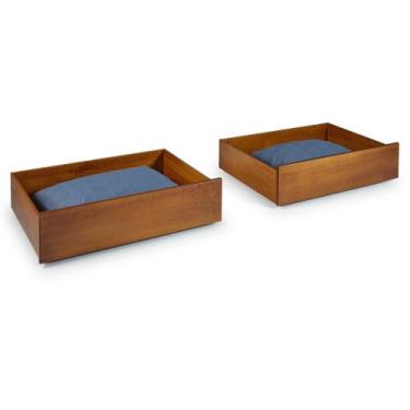 Imagem de Kit 2 Gavetões em Madeira Maciça Mv Outlet, Mel