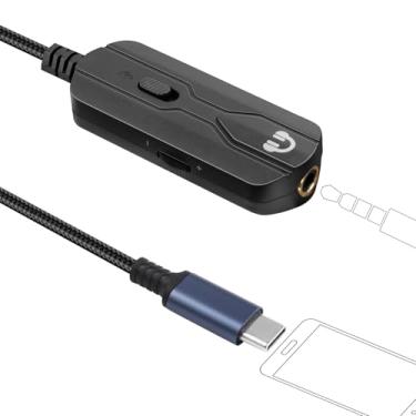 Imagem de Saipomor USB-C to 3.5mm Headphone Adapter with Volume & Mute Control, Type-C to Aux Audio Cable for Bose, Sony, JBL Headphones, Compatible with USB-C Phones & Tablets