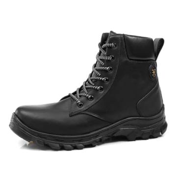 Imagem de Bota Adventure Masculina Coturno Confortável Leve Macio Trabalho Engenheiro Segurança (Preto, BR, Adulto, Numérico, 42)