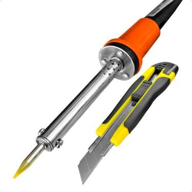 Imagem de Ferro Parae Solda 40W 127V Tipo Lápis Profissional Com Estilete Largo 