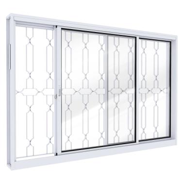 Imagem de Janela de Aço de Correr Lucasa Facilita Branco