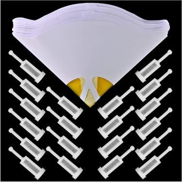 Imagem de LitKiwi 20 Filtros Descartáveis Para Pistola De Pulverização Por Gravidade Hvlp, Malha Fina E Tinta 190 Mícrons, O Acessório Indispensável Pulverizadores