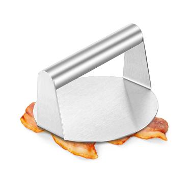 Imagem de HaSteeL Prensa Para Hambúrguer, Grelha De 6 Polegadas Uso Interno E Externo, Peso Redondo Aço Inoxidável Bife Bacon Perfeitamente Selado, Sanduíches, Batatas Fritas, Antiaderente, Lavável Na Máquina
