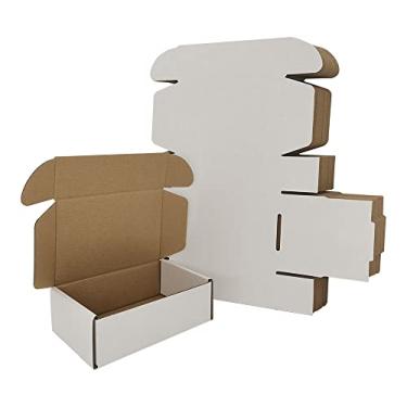 Imagem de Rnisda Caixas Pequenas Para Remessa 6X4X2'', Pacote Com 25, Papelão Ondulado Branco, Envelopes Correspondência, Suprimentos De Embalagem Correspondência Comercial (W642-25)
