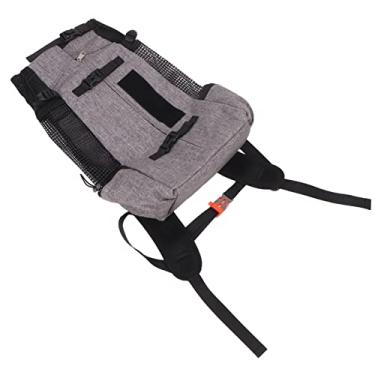 Imagem de YOUTHINK Multi -Purpose -Nylon Pet Cats Portable Cats Carrier Documentário Design de Cuidados para Bicicleta e Trip Out Outdoor (Cinza)