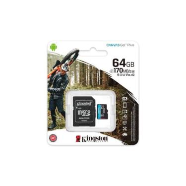 Imagem de Cartão De Memória Micro Sdxc 64Gb 4K Kingston Sdcg3/64Gb Nfe