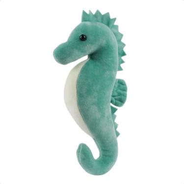 Imagem de Pelúcia Antialérgico para Decoração e Infantil Animais Silvestres Zoológicos Original Boneco Macio Realista (Cavalo Marinho Verde)