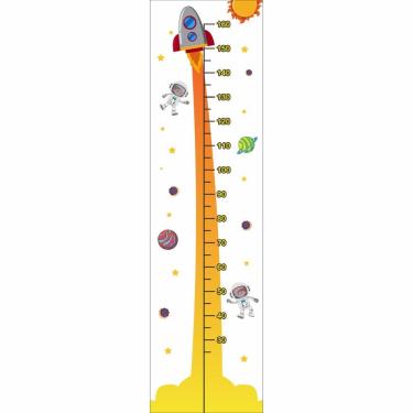 Imagem de Régua De Crescimento Infantil Adesivo De Parede Foguete