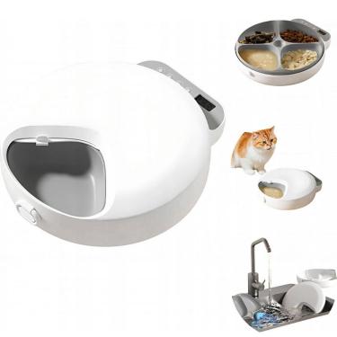 Imagem de Comedouro Automatico Raçao Gato Pet Cachorro Programavel Comida Dieta Porçoes Petisco Animais