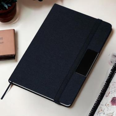 Imagem de Caderno De Anotações 80 Folhas com Elástico Cinza