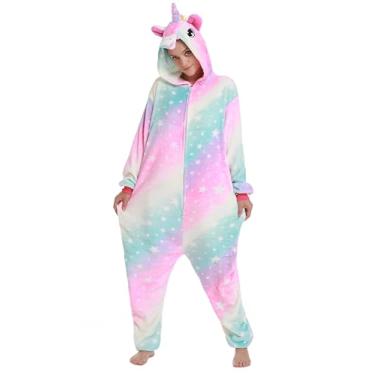 Imagem de Pijama NewPlush unissex de unicórnio para adultos e homens, Galaxy, Small