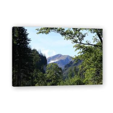 Imagem de Impressão em tela Forest Far Away Summer Landscape – Impressão HD realista de cenário de verão para arte de parede doméstica 50 x 75 cm