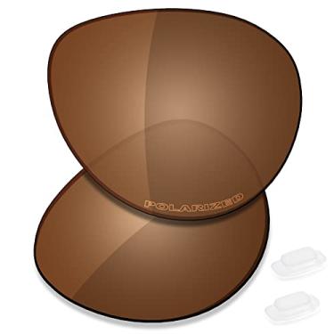 Imagem de SAUCER Lentes de reposição premium e protetores de nariz compatíveis com óculos de sol Costa Del Mar Fernandina 06S4007 High Defense - marrom âmbar polarizado