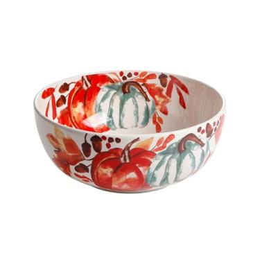 Imagem de Tigela de arroz de cerâmica sob vidrado duplo criativo doméstico estilo rústico retrô - bacia grande de 30,5 cm