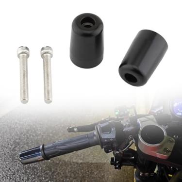 Imagem de FINMOKAL Extremidades do guidão da motocicleta punhos da barra do guidão tampas pretas compatíveis com Kawasaki Z750 Z800 Z900 Z1000 ZX-25R Ninja 1000 250 250R ZX-10R
