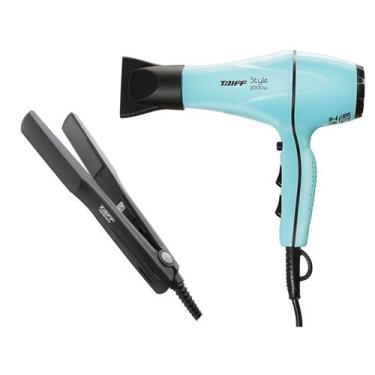 Imagem de KIT TAIFF  SECADOR DE CABELO PROFISSIONAL STYLE AZUL 2000W 220V  PRANC