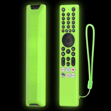 Imagem de LEFXMOPHY Capa para controle remoto TCL RC833A / TCL 2025 C71K 4K Voice TV, capa de silicone que brilha no escuro - verde limão