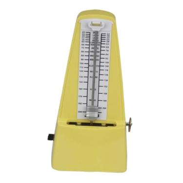 Imagem de simhoa Metrônomo mecânico profissional portátil para ritmologista, acompanhamento de andamento e batida, som alto para violoncelo, saxofone, ukulele e, Amarelo