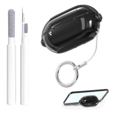 Imagem de Aircawin Capa com trava segura para Beats Solo Buds, design bonito de estilo de fone de ouvido para Beats Solo Buds, capa transparente, à prova de choque de TPU macio para capa Beat Solo com mosquetão