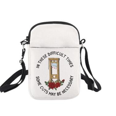 Imagem de BNQL Bolsa transversal Guilhotina da Revolução Francesa nesses tempos difíceis, alguns cortes podem ser necessários, presentes engraçados de guilhotina