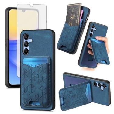 Imagem de Asuwish Capa de telefone para Samsung Galaxy A16 5G/4G capa carteira com protetor de tela de vidro temperado fino suporte para cartão de crédito bolsa celular antiqueda embutida A 16 16A SM-A166U