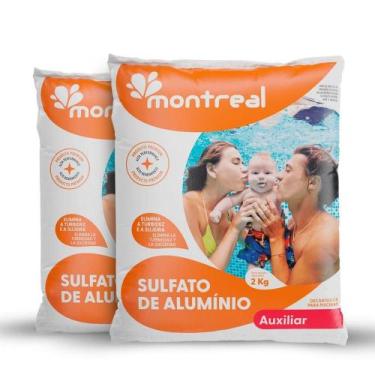 Imagem de Kit 2 Sulfato Alumínio Decantador Piscina Floculada Limpeza 2 Kg Montr