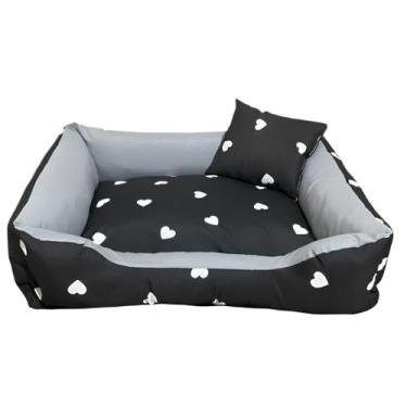 Imagem de cama pet lavavel luxo cama para cachorro grande (G) caminha de cachorro fundo impermeal + ossinho (SZ BCO/CINZA (G))
