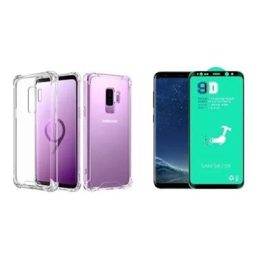 Imagem de Kit Capa Anti Impacto Samsung Galaxy S9 Plus + Pelicula De Cerâmica 9D