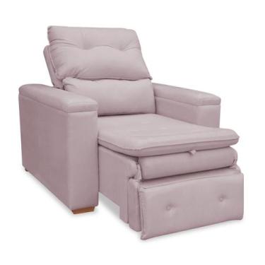 Imagem de Poltrona Do Papai Retrátil Confortável Reclinável Suede Onix - SRJ Móv