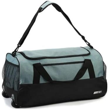 Imagem de Mala Carrinho Sacola Viagem Grande com 2 rodinhas Impermeável Denlex S