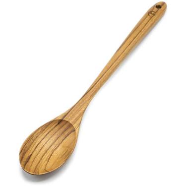 Imagem de FAAY - Colher de Madeira, Premium Cooking Spoon, 1 Unidade, Resistente ao Calor e Não Tóxica, Teca, Estilo Rústico