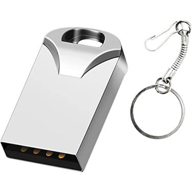 Imagem de Pen Drives mini USB de 4 GB, pen drives com OTG e transformador tipo C (prata)