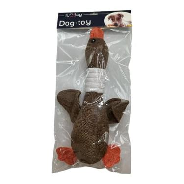Imagem de ILC Buy Brinquedo para cães de ganso com Squeaker – Brinquedo de mastigação resistente para cães pequenos e médios – Brinquedo de pato com som enrugado de pelúcia para brincadeiras interativas, busca