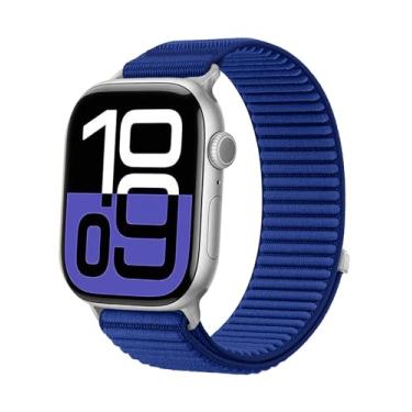 Imagem de Pulseira esportiva de nylon compatível com Apple Watch SE 2/SE/ séries 10 9, 8, 7, 6, 5, 4, 3, 2 e 1 de 38 mm, 40 mm, 40 mm, 41 mm, 44 mm, 45 mm, 46 mm, para Apple Watch SE 2/SE/ Series 10 9, 8, 7, 6