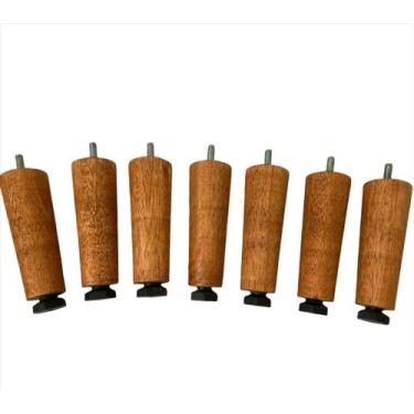 Imagem de Pés para Cama Box/queem 12 cm com Regulagem 10 Unidades Cor Mel - Loja