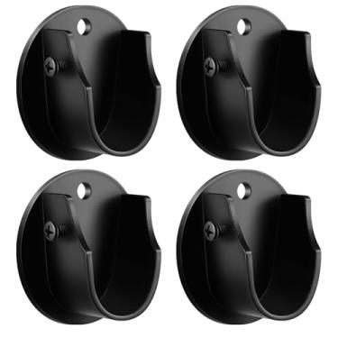 Imagem de Weysat 4 suportes de varão de cortina de aço inoxidável de 2,5 cm a 2,5 cm para moldura de janela de parede e armário