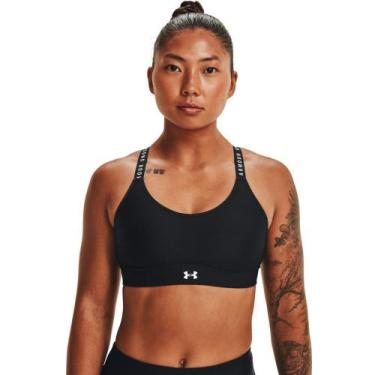 Imagem de Top de Treino Feminino Under Armour Infinity Covered Mid, Preto, GG